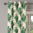 thumbnail image 3 of Ambesonne Exotic Grommet Curtain, Toucan Bird Drawing Print, 50"x72", Ivory and Fern Green, 3 of 5