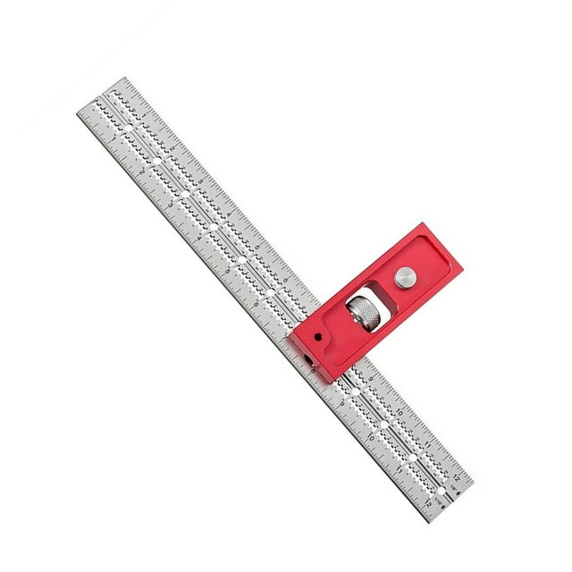 Xingzhi Home Woodworking Tools Wood Measuring Rulers T-type Hole Ruler Stainless Scribing Marking Line Gauge Carpenter Measuring Tool 30cm right angle 1Set