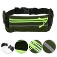 thumbnail image 3 of Unique Bargains 1 Pc Reflective with Zipper Running Waist Pack for Hiking Gym EVA Deep Green, 3 of 4