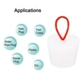 thumbnail image 4 of Uxcell Silicone Rubber Tapered Plug 30 to 39mm Solid Bathtub Bungs Stopper with Handle White 4 Pieces, 4 of 5