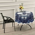 thumbnail image 2 of YAZAOO Round Tablecloth Horror Robot Pattern Tableclothes, 2 of 8