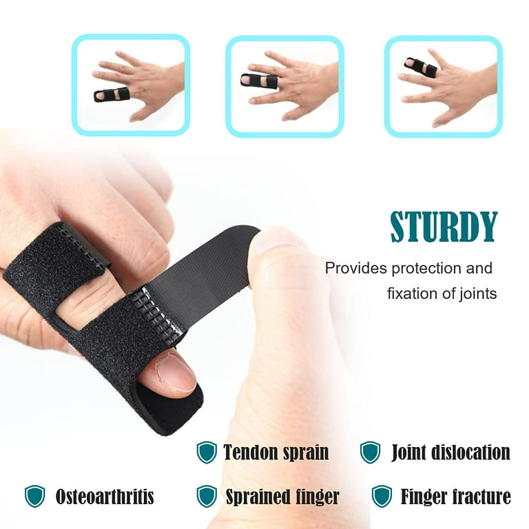 4 Pcs Trigger Finger Splints, Adjustable Finger Brace, Finger Knuckle  Immobilization Broken Finger Protector Fits Index Finger Middle Finger Ring
