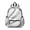 White and Black Marble Pattern, variant on White and Black Marble Pattern Cute School Backpack with Padded Back and Adjustable Shoulder Straps 13.4"x11"x4.7"