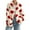 Red, variant on Cozy Oversized Heart Print Zipper Cardigan For Fall And Winter Long Sleeve Soft Jacket For Women winter coats for women