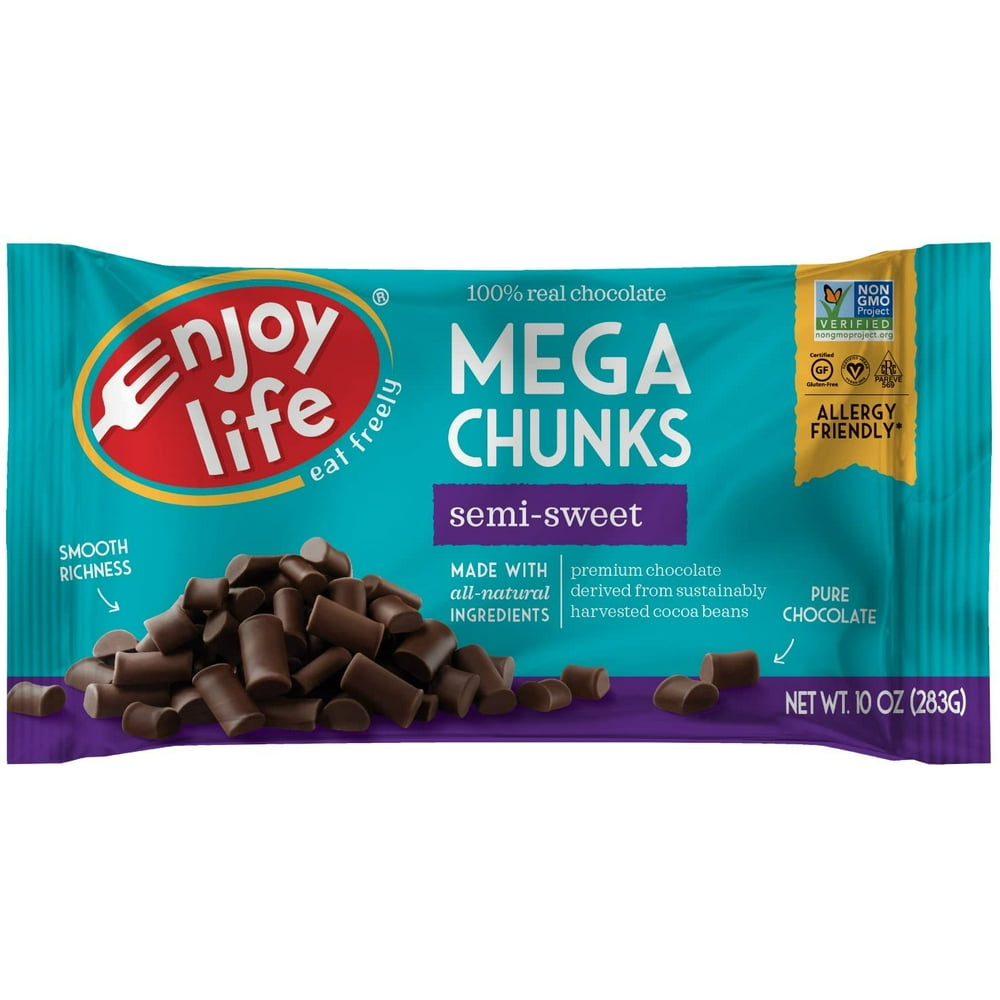 Enjoy Life Baking Chocolate Mega Chunks SemiSweet 10 Oz