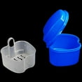 thumbnail image 3 of Denture Bathroom Case Box Dental Care False Teeth Storage Box with Hanging NET Container Dark Blue, 3 of 5