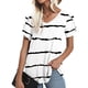 thumbnail image 4 of Camiseta de manga corta con cuello en V y estampado para mujer, camisetas holgadas informales de verano Pompotops  hkajfhjk465776, 4 of 7