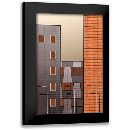 Buczkowski Tomasz 17×24 Black Modern Framed Museum Art Print Titled – Tetris Facade