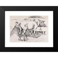 thumbnail image 2 of Robert Polhill Bevan 18x14 Black Modern Framed Museum Art Print Titled - Horses in a Stable (1890), 2 of 5