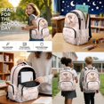 thumbnail image 2 of Kuiaobaty 4 Pcs Backpack and Lunch Box Set for Girls Multi Pockets Daypack with Water Bottle Holder Lightweight Backpack and Pencil Bags Set for School, Giraffe Flower Print, 2 of 7