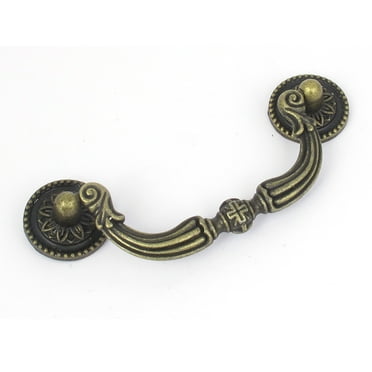 Uxcell Retro Style Bronze Tone Drawer Dresser Furniture Round Knob Pull Handle 4.72"