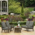thumbnail image 4 of ARDEN Outdoor Deep Seat Cushion Set, 22 in x 24 in, Weather-Proof, Rain-Proof, Fade Resistant Patio Cushion Black Aurora Damask, 4 of 9