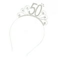 thumbnail image 6 of Eosunjian 16/18/21/30/40/50/60/80 Birthday Party Tiara Crown Headband Hair Loop Decoration, 6 of 7