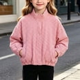 thumbnail image 2 of Teen Kids Girls Gingham Plaid Jacket Long Sleeve Zip Up Lightweight Windproof Classic Outerwear 12-13 Years, 2 of 7