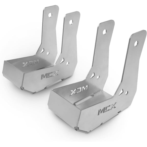 MCX Off-Road Rear Shock Mount Skid Plate, Fits 2024-2026 Toyota Tacoma 4WD/RWD - 2 Piece Set, Miller CAT 12-Gauge 304 Stainless Steel