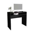 thumbnail image 3 of 30.6" H Computer Desk, Black Finish. Manufactured Wood With Shelf. Compact For Smaller Spaces. Easy Assembly Required. Versatile Home Office & Student. Meets , , . 34.21" W X 16.65" D 30.46" H., 3 of 4