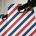 thumbnail image 3 of Ambesonne Harbour Stripe Grommet Curtain, Diagonal Retro, 50" x 72", Blue Red White, 3 of 6