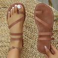 thumbnail image 2 of ZACPNCV Womens Stitching Detail Flat Thong Sandals Breathable Beach Flip Flops Casual Summer Vacation Comfort Slides, 2 of 9