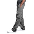 thumbnail image 4 of Men Breathable Athletic Cargo Jogger Pants Drawstring Elastic Waist Loose Fit Sweatpants Multi Cargo Pockets Casual Outdoor Walking Trousers XL, 4 of 8