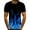 Blue, variant on ICHUANYI Men Short Sleeve Flame Printing Round Neck Pullover T Shirt Blouse