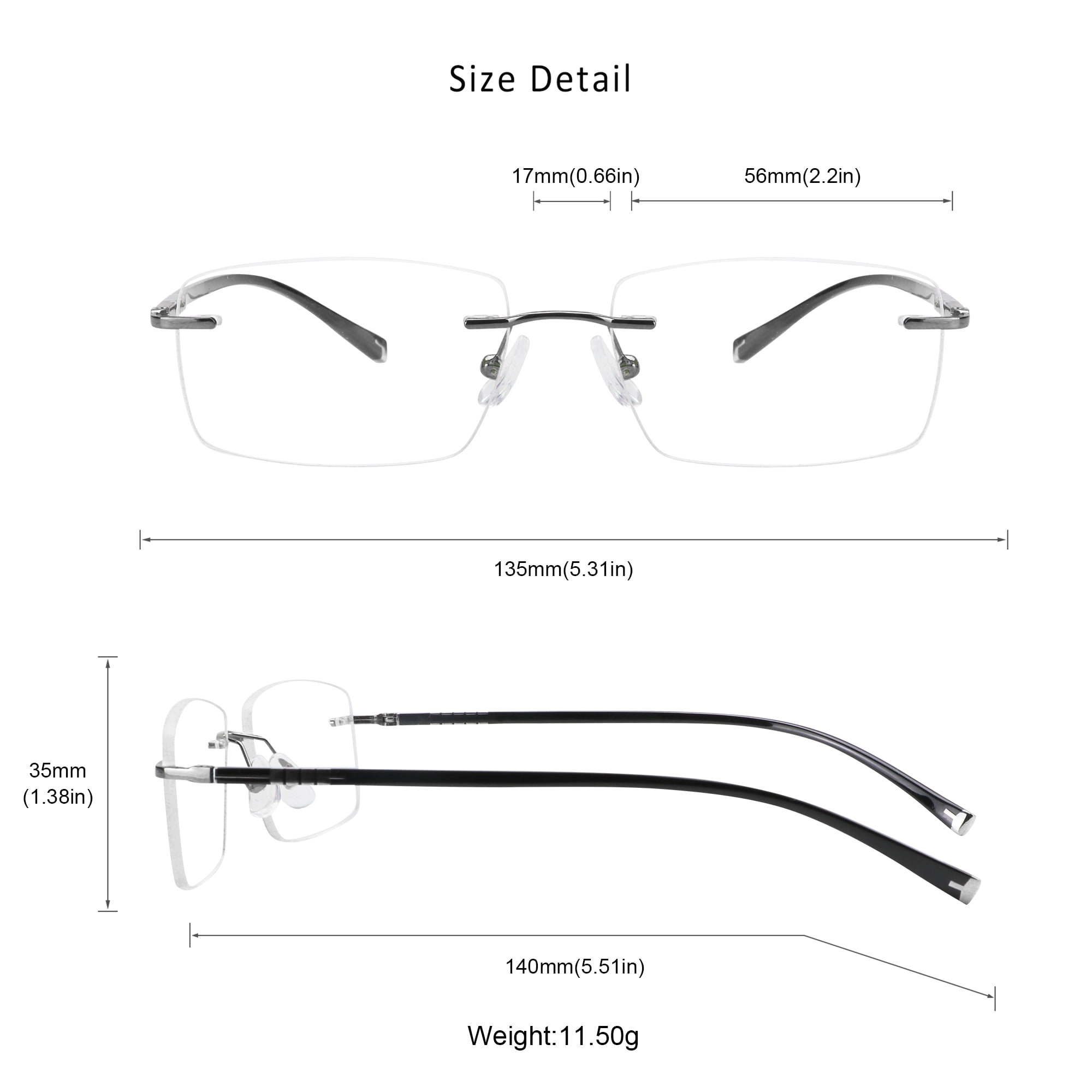 LifeArt Blue Light Blocking Glasses,Computer Reading Glasses,Alloy Rimless Frame,Stylish for Men&Women(Coffee,+1.00 Magnification)