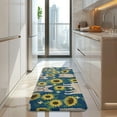 thumbnail image 4 of French Bulldog Sunflowers Floral Kitchen Rug Mat,Kitchen Runner Rugs Non Skid Washable,Decorative Kitchen Floor Mats for Kitchen,Sink,Laundry,17"x47.2", 4 of 7