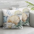 thumbnail image 3 of Nawypu  Nautical Coastal Throw Pillow Covers Ocean Themed Beach Seashell Coral Starfish Pillows Case Soft  Cushion Covers for Outdoor Sofa Home Decor, 3 of 5