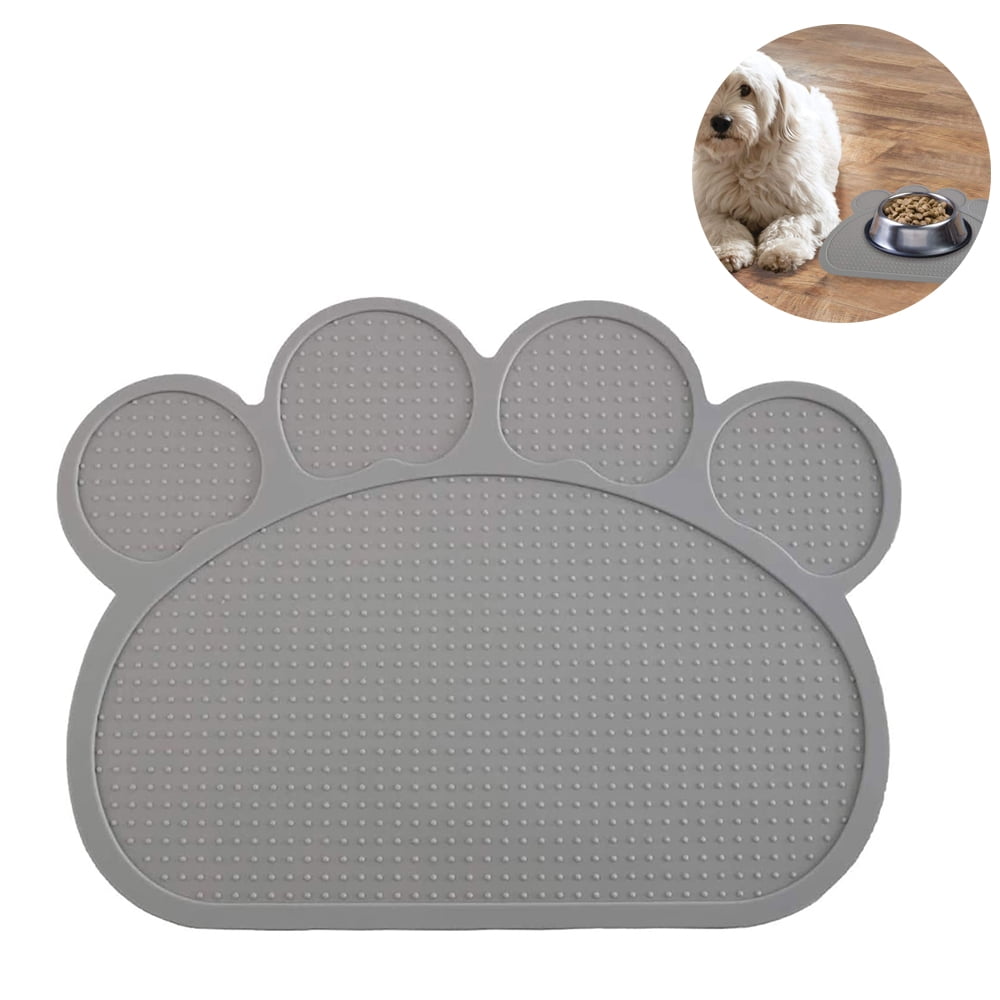 Pet Food Mat Dog Bowl Mat Cat Food Mat Water Placemat Mat Paw Shape