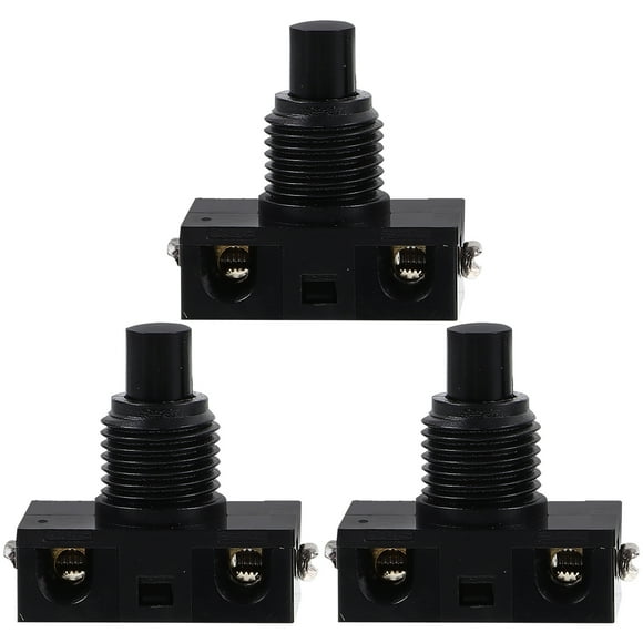 3Pcs Self-Reset Switch Household Push Button Switch Replacement for Light