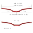 thumbnail image 3 of UPANBIKE Mountain Bike Handlebar MTB Bicycle Bar Aluminum Alloy φ31.8mm, 28.3inch (720mm)Long, 50mm Riser, Fuchsia, 3 of 6