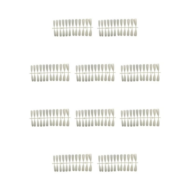 Vogacara Tabletas para mejorar las uñas Durabilidad a prueba de agua Textura esmerilada Puntas de manicura para uñas falsas JM-01Blanco JM-01Blanco Natural 10piezas