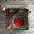 thumbnail image 2 of Ambesonne Pearls Quilted Coverlet 3 Pcs, Vintage Abstract Forms, King Size, Multicolor, 2 of 2