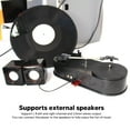 thumbnail image 3 of Tocadiscos Tocadiscos, Compatible Con Altavoces Externos Tocadiscos Vintage Profesional Resistente Al Desgaste Plug And Play Convertidor USB A MP3 Para El Hogar, 3 of 8