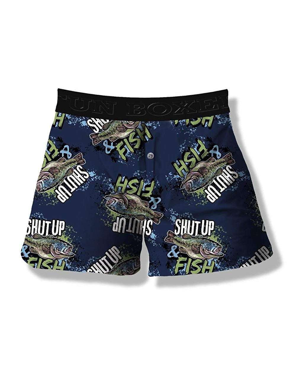 Fun Boxers Mens Boxer Shorts Novelty Cotton Briefs Fun Bottoms, Shut Up