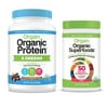 Orgain - Organic Vegan, Gluten Free Plant Based Protein & Greens Powder - Creamy Chocolate Fudge (1.94 LB) + Superfoods Powder - Berry (0.62 LB)