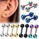 thumbnail image 1 of 5PCS Nose Ring Fashion Punk Barbell Men Stud Earrings with Ball Helix Piercing Cartilage Earring Women, 1 of 5