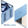 thumbnail image 4 of IBENZER Compatible with New 2024 2023 M2 MacBook Air 15 inch case A2941, Hard Shell Case with Keyboard Cover for Mac Air 15.3" M2 Chip with Retina Display & Touch ID, Airy Blue, W-AT15-ARBL+1, 4 of 9