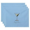 thumbnail image 2 of Simply Daisy, 18 x 14 Inch Martini Glass Happy Hour Geometric Print Placemat (set of 4), Yellow, 2 of 2
