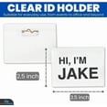 thumbnail image 2 of 1InTheOffice ID Badge Holder Horizontal, Plastic Name Tag Holder, Name Badge Holder, Pin Style, Clear, 2-1/4"x3-1/2", 100 Pack, 2 of 7