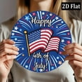 thumbnail image 4 of 1pc Happy 4th of july 8x8in Round Shaped Aluminum Sign, 8x8 inch Wall Art Metal Sign Wall Decorative Sign & Plaque, 4 of 6