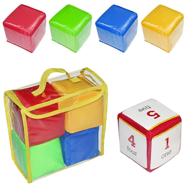 Juego De Dados De Rompecabezas, Juego De Dados Blandos, Juego De Bloques De Construcción De Espuma, Dados De Colores, Juguetes Educativos Para Niños De 4 A 6 Años sonducket EL011435-00