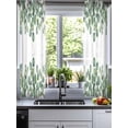 thumbnail image 2 of Green Eucalyptus Leaves Sheer Curtains 45 Inch Length 2 Panels Set for Living Room/Bedroom, Watercolor Farmhouse Country Plant Kitchen Curtains Grommet Semi-Sheer Curtains Window Treatments 42"x45"x2, 2 of 7