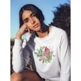 thumbnail image 2 of Cardinal Holly Christmas. Sweatshirt Women -Jennifer Paxton Parker Designs, Female Large, 2 of 4