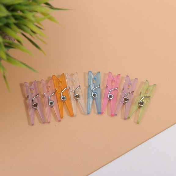 HEMOTON Mini Plastic Clips for Home Use Assorted Color Lightweight 2 5cm