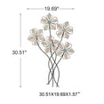 thumbnail image 4 of Homebeez Vintage Metal Wall Art Decor Rustic Hanging Wall Flowers Decorative Metal Floral Art for Home Living Room Bathroom Indoor Outdoor Decors, 4 of 7