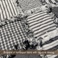 thumbnail image 3 of JCS Medium Weight Black White Ticking Stripe Homespun Cotton Fabric Sold by the Yard, 3 of 8