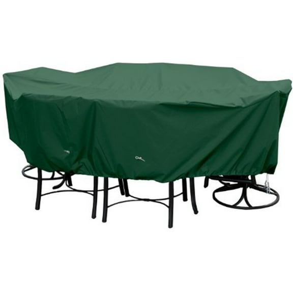 KoverRoos 65550 Weathermax Medium Dining Set Cover, Forest Green - 96 L x 60 W x 30 H in.