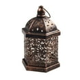 thumbnail image 1 of Brass Effect Moroccan Style Metal Lanterns Small Medium Large Hanging Decor, 1 of 8