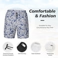 thumbnail image 3 of Lsque sea animals Pattern Swim Trunks- Bathing Suit Compression Liner - Beach Swim Shorts Swimwear - (S-3XL) - Stretch Quick Dry-XX-Large, 3 of 6