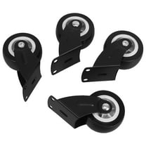 Soimiss 4Pcs Barn Door Roller Black Metal with Easy Maintenance and Stability